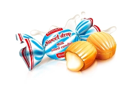 Зображення – Карамель Roshen Молочна краплинка