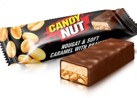 Цукерки Roshen Candy Nut нуга і м'яка карамель з арахісом — Фото 53
