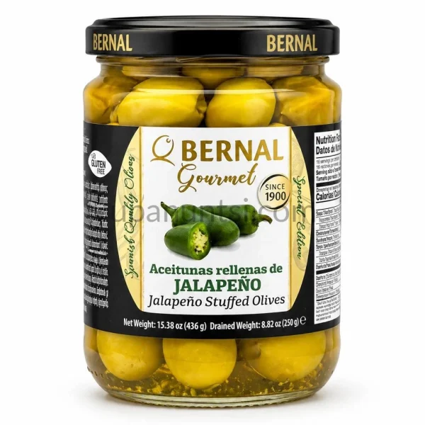 Зображення – Оливки Bernal фаршировані халапеньйо 436г