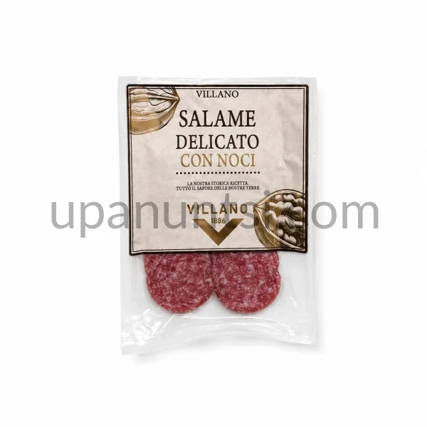 Салямі Villano Delicato з горіхом нарізка 75г — Фото 57