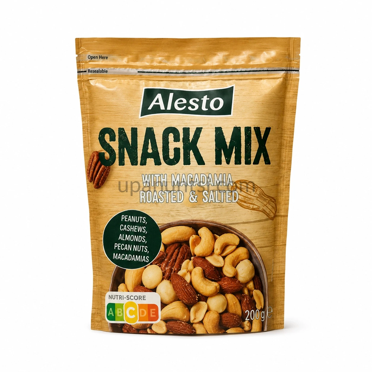 12121 Горішки Alesto Snack Mix macadamia 200г (бежеві) — Фото 45